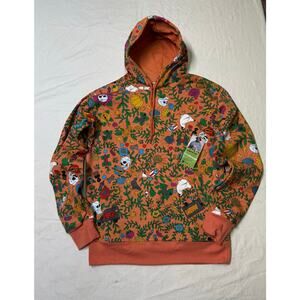 Roberto Lugo unisex  hoodie Floral Skulls and Trucks Printed  size small NWT